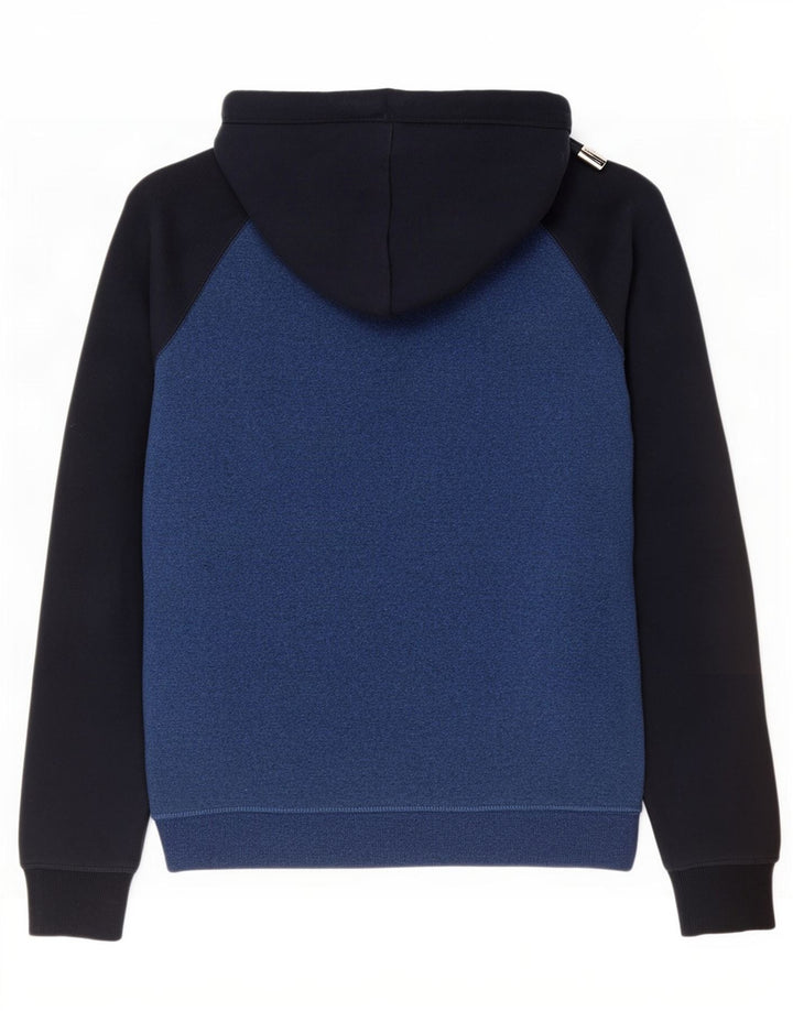 Pulover Superdry pentru bărbați, cu fermoar, bumbac colorblock, albastru mediu