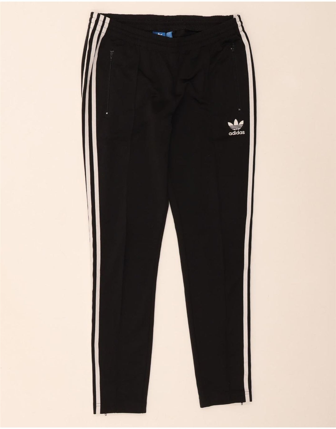 Pantaloni de trening Adidas pentru femei UK 14 Medium Black Colorblock Poliester
