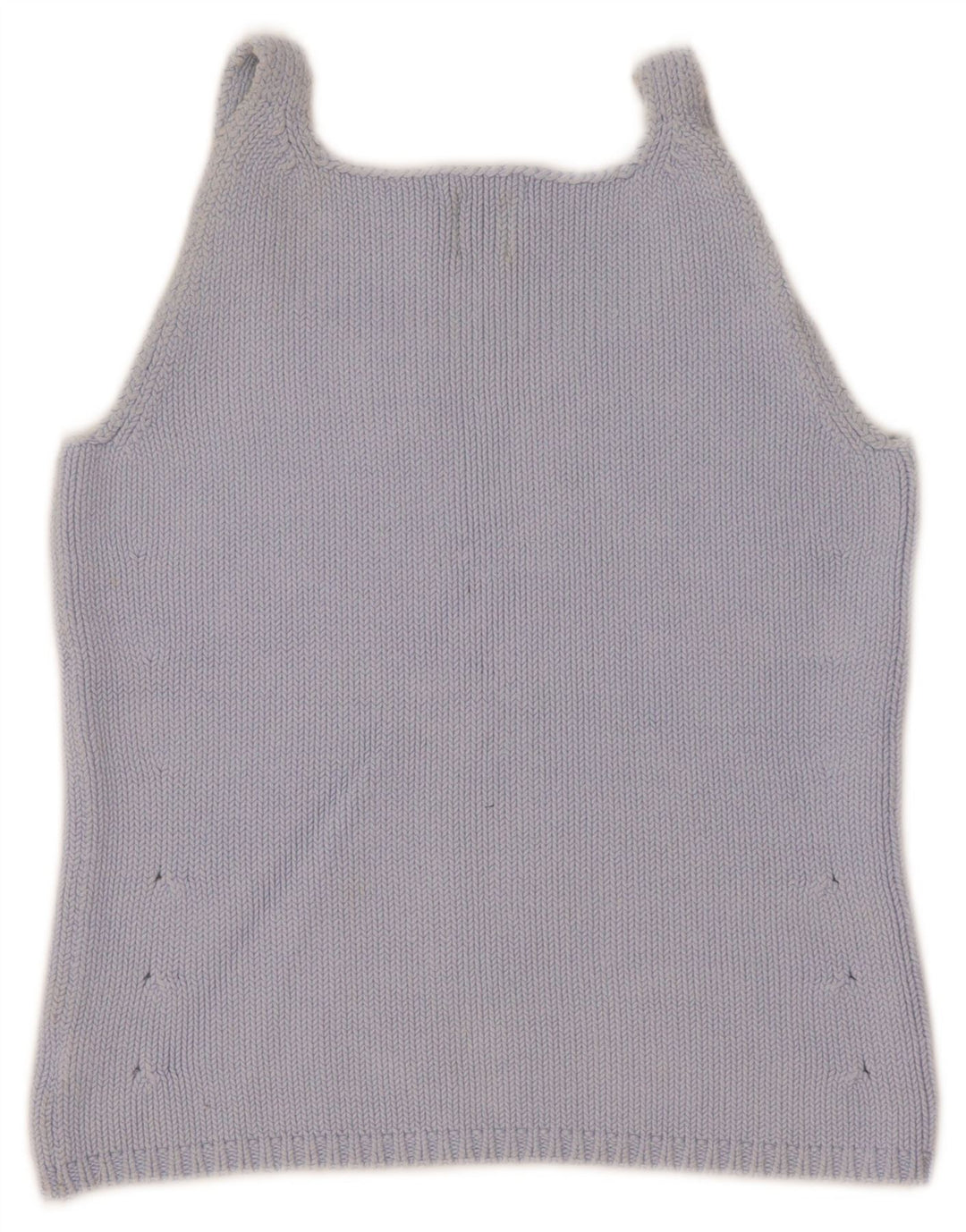 Gap Womens Crop Knit Cami Top UK 8 Small Blue Bumbac