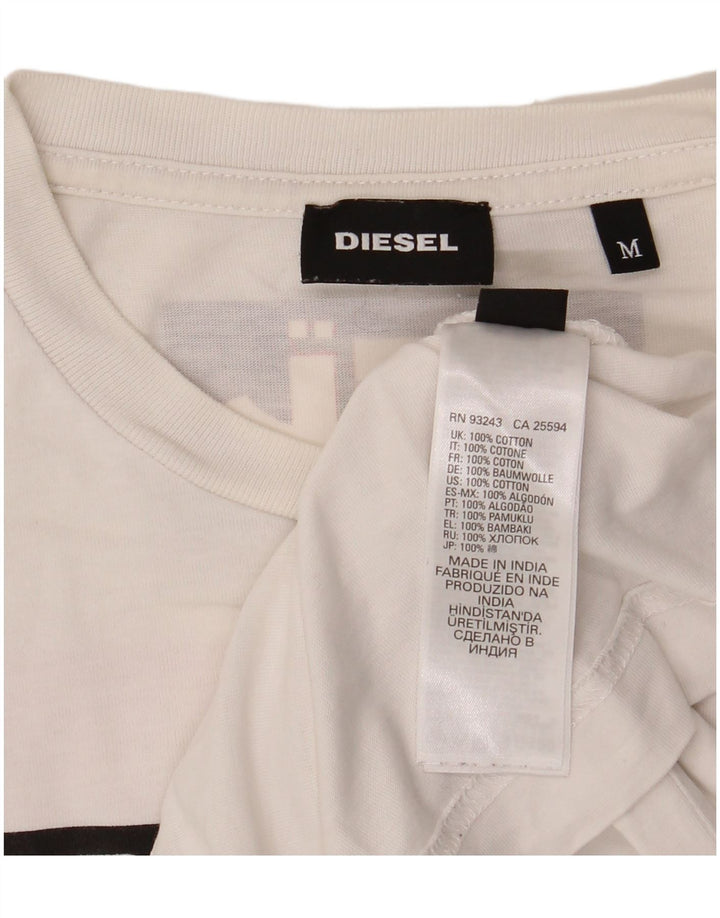 Tricou grafic pentru bărbați Diesel Top Medium Alb Bumbac