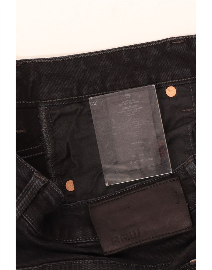 Blugi G-Star 3301 Slim pentru bărbați W34 L34 bumbac negru