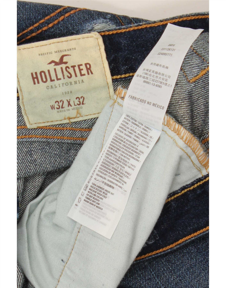Blugi pentru bărbați Hollister Distressed Bootcut W32 L32 Blue Cotton