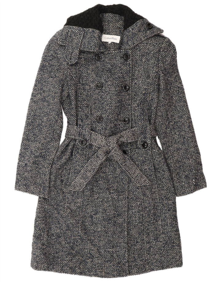 Trench pentru femei Calvin Klein US 2 XS Lână bleumarin