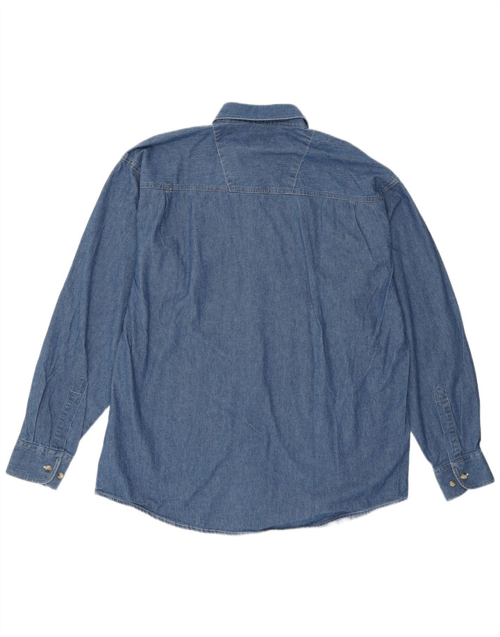 Cămașă din blugi pentru bărbați VINTAGE Mărimea 43/44 XL Bumbac albastru