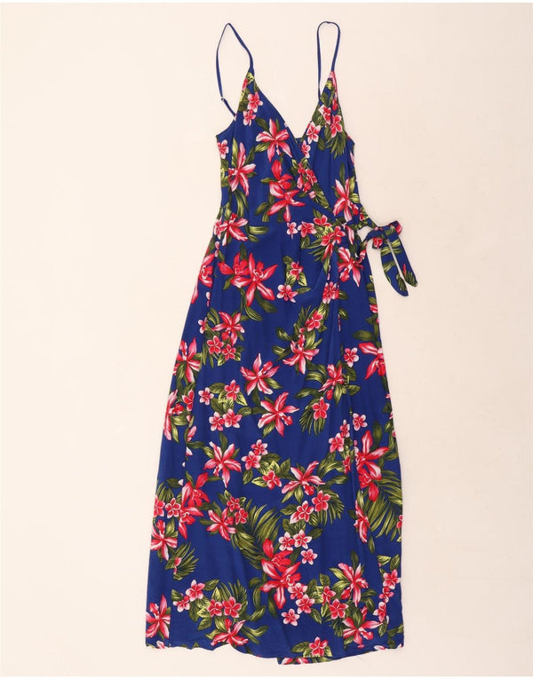 Rochie de soare Wrap pentru femei Tommy Hilfiger US 2 XS Blue Floral Viscose