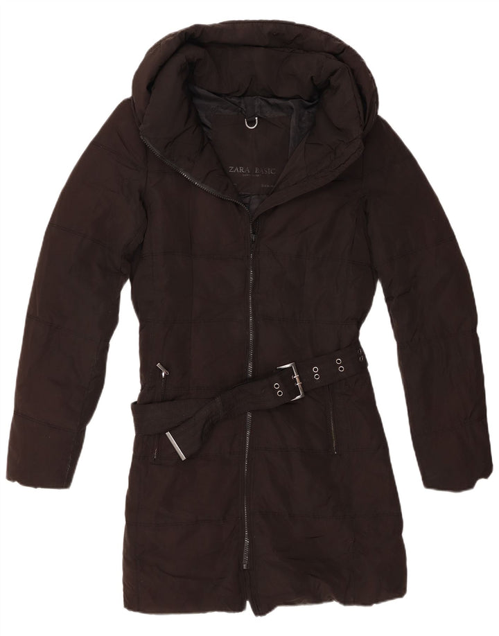 Palton căptușit pentru femei Zara UK 12 Poliester mediu negru