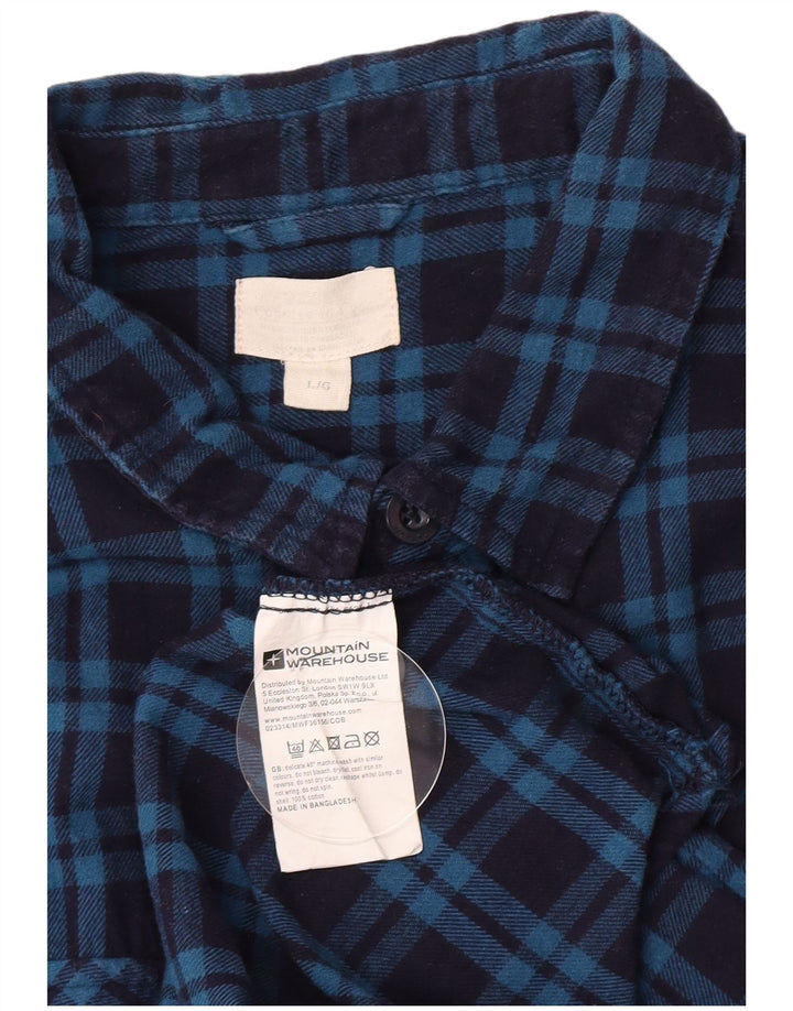 Cămașă de flanel pentru bărbați Mountain Warehouse, bumbac cu carouri, albastru marin