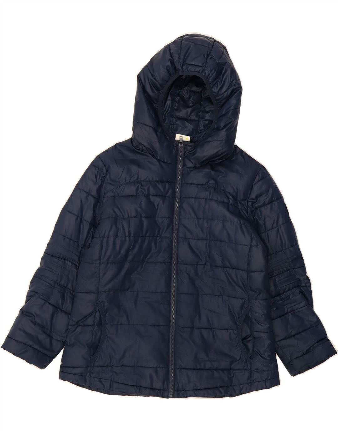 DIADORA Womens Hooded Padded Jacket UK 18 XL Navy Blue Polyester Vintage Diadora and Second-Hand Diadora from Messina Hembry 