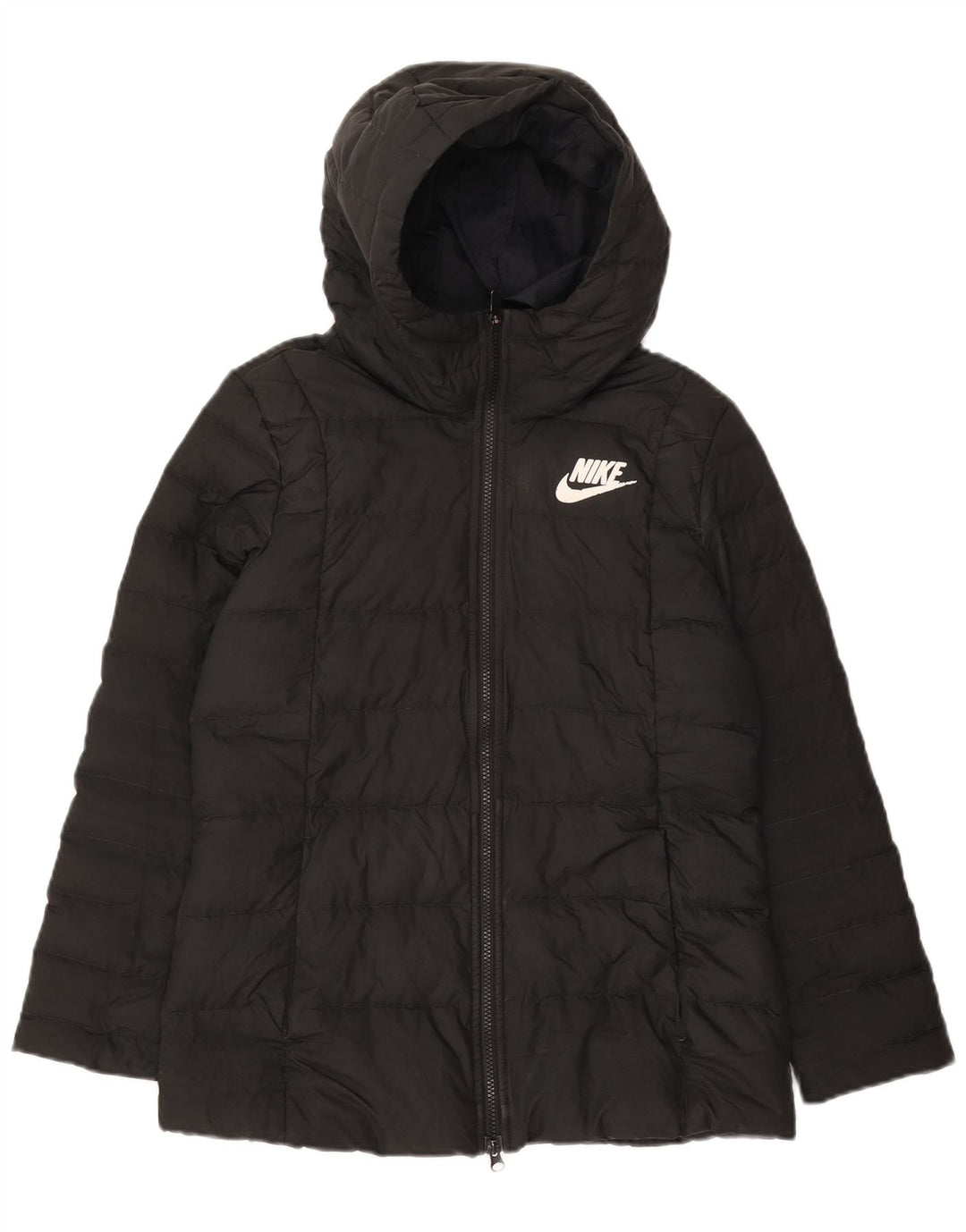Jachetă căptușită cu glugă Nike pentru femei UK 12, gri mediu