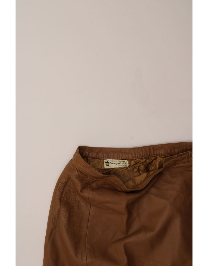 LA SQUADRA Womens Leather Skirt W28 Medium  Beige Vintage La Squadra and Second-Hand La Squadra from Messina Hembry 