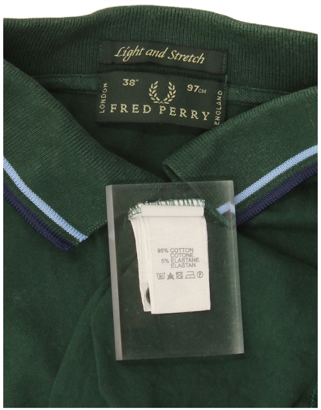 FRED PERRY Tricou polo pentru bărbați, ușor și elastic, din bumbac verde mic