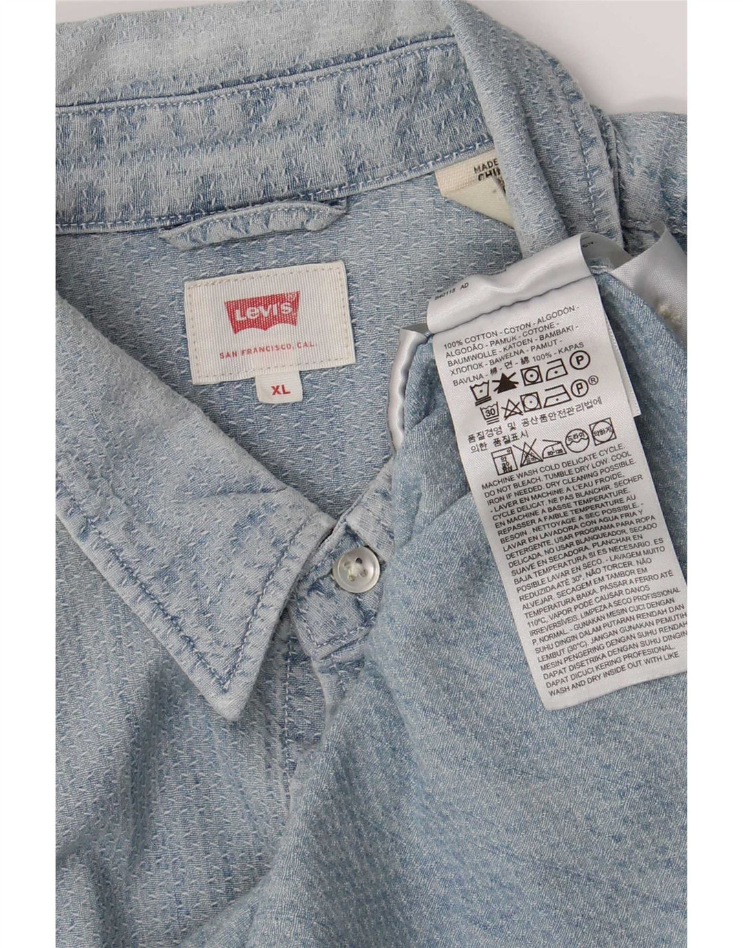 Cămașă pentru bărbați Levi's XL Bumbac Albastru