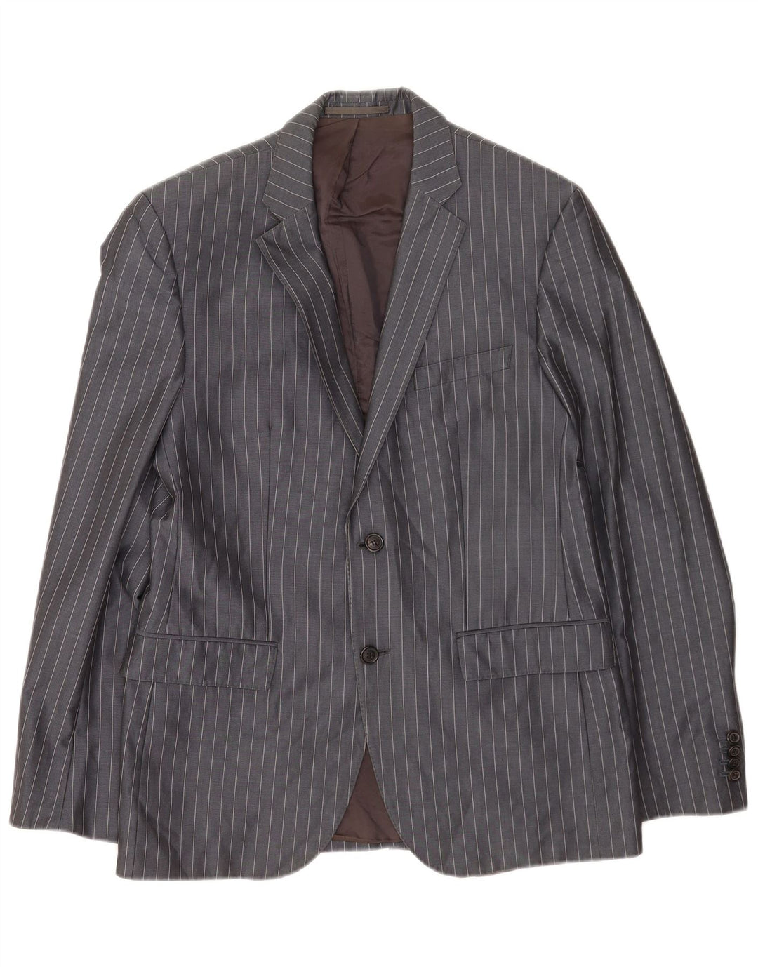 Blazer pentru bărbați Hugo Boss, cu 2 nasturi, EU 48, gri mediu, cu dungi