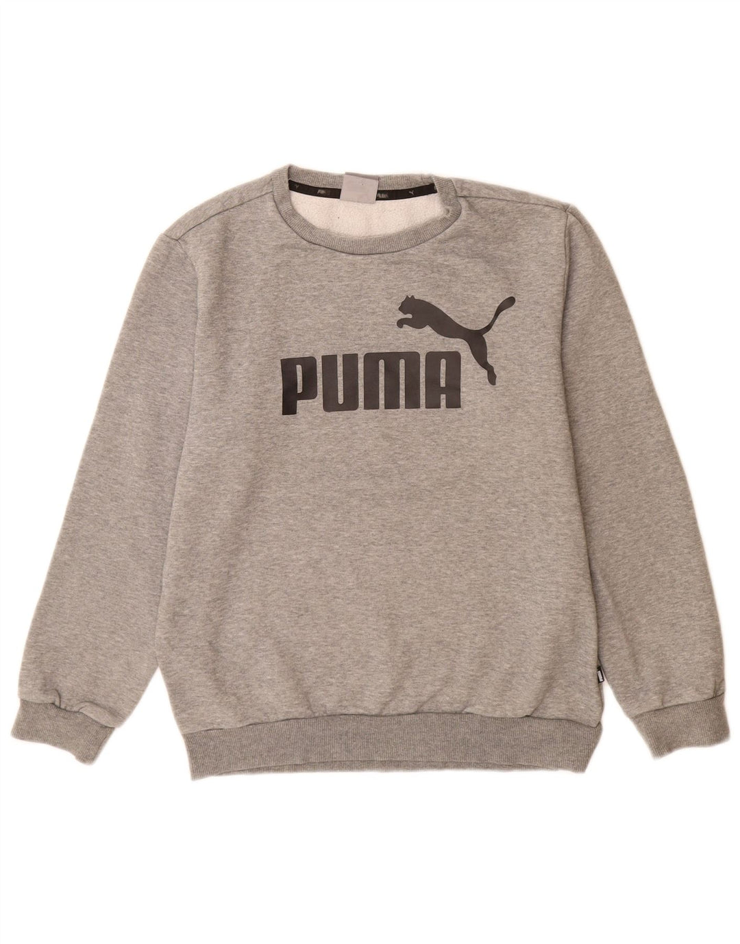 Hanorac grafic pentru bărbați Puma Jumper mic, gri, bumbac cu pete