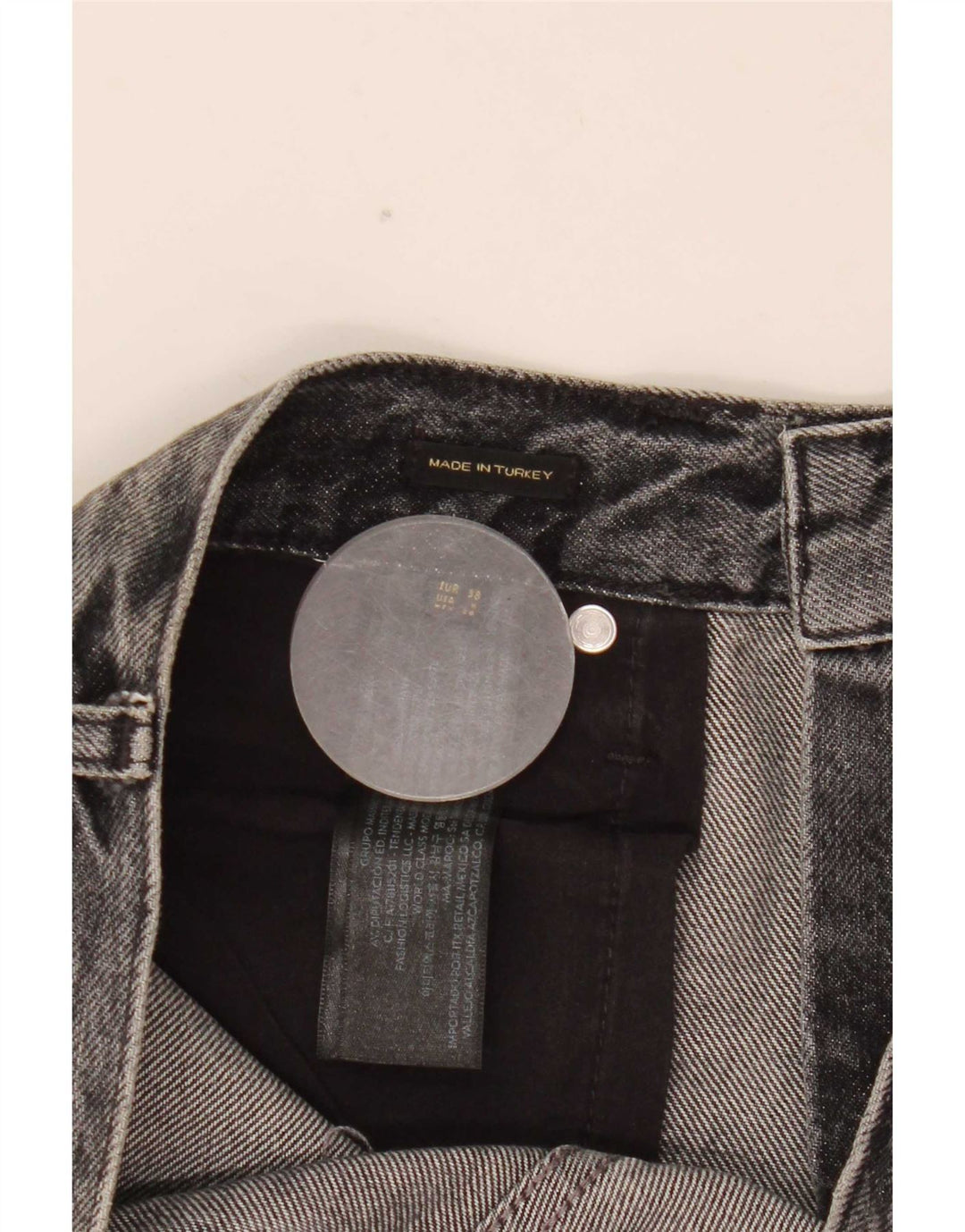 Blugi largi pentru femei Massimo Dutti EU 38 Mici W28 L30 Bumbac gri