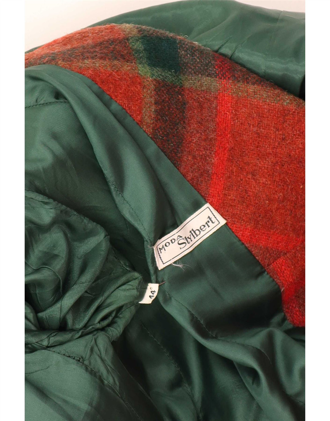 Stylbert Jachetă Blazer pentru femei cu 3 nasturi IT 44 Medium Red Plaid