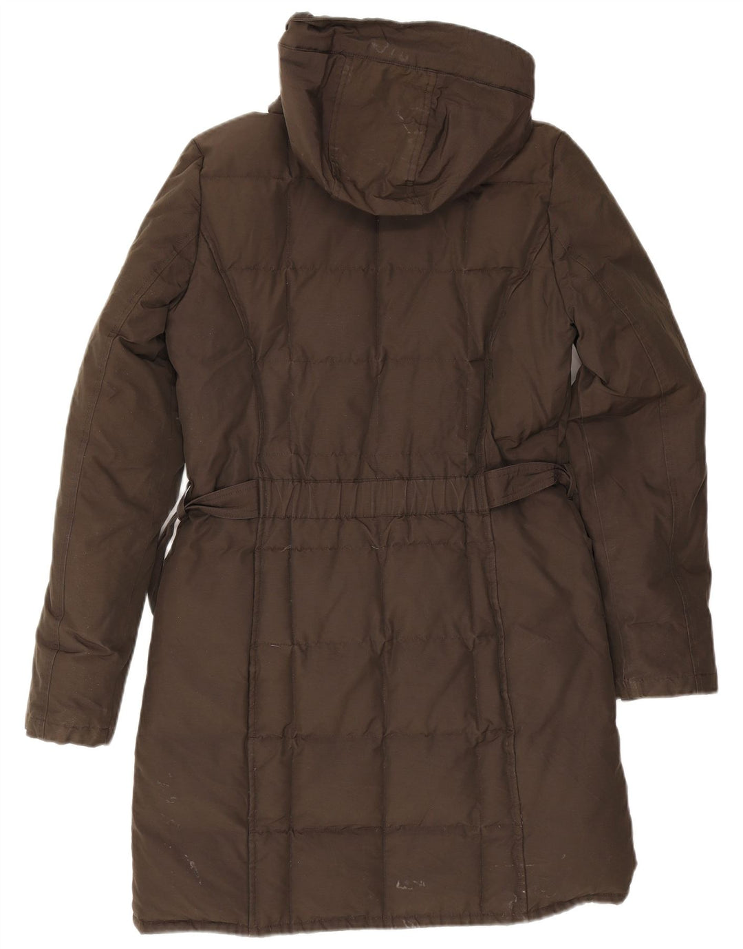 Palton căptușit cu glugă Woolrich pentru femei UK 12 Bumbac kaki mediu