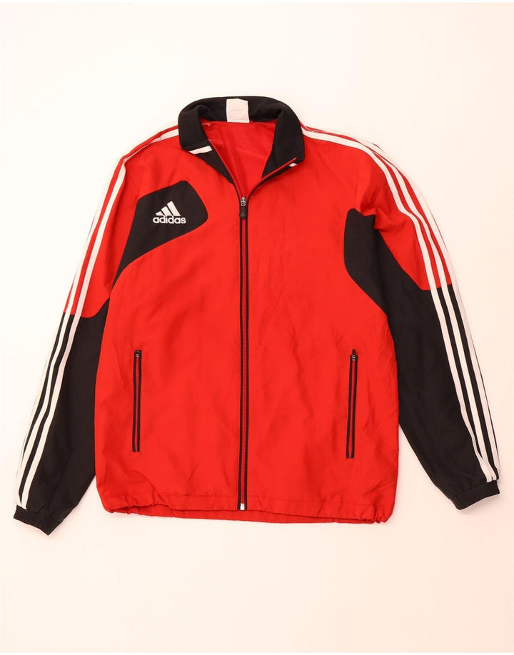 Jachetă de top pentru trening grafic ADIDAS pentru bărbați UK 38/40 Medium Red Colorblock
