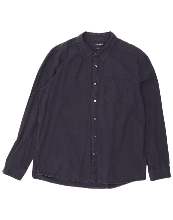Cămașă Classic Fit pentru bărbați French Connection XL, bumbac bleumarin