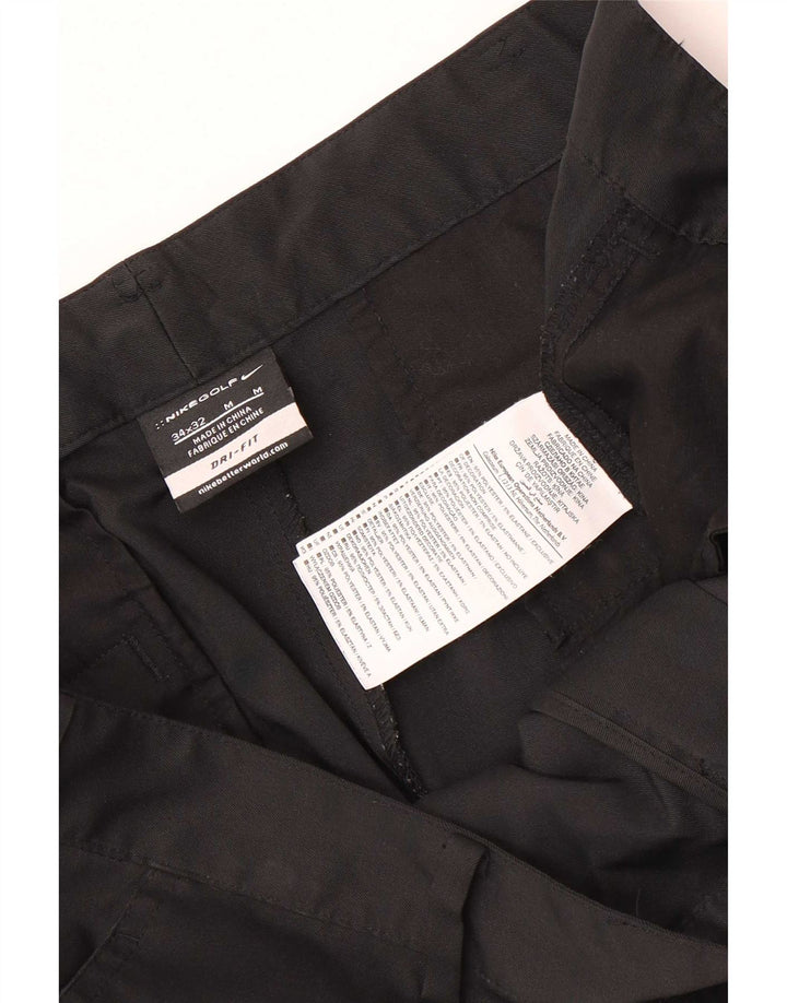 Pantaloni chino Dri Fit drepti pentru bărbați Nike W34 L32 Poliester negru