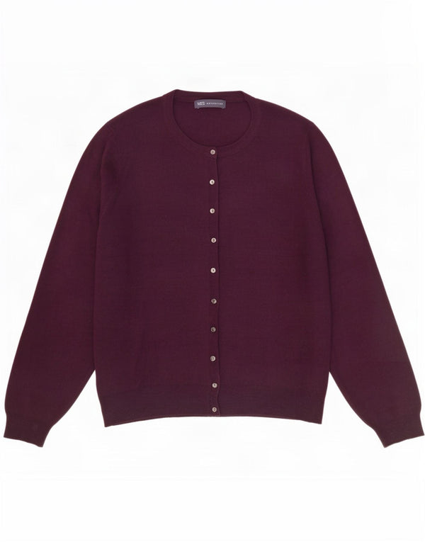 Pulover cardigan pentru femei Marks & Spencer UK 20 2XL Viscoză violet