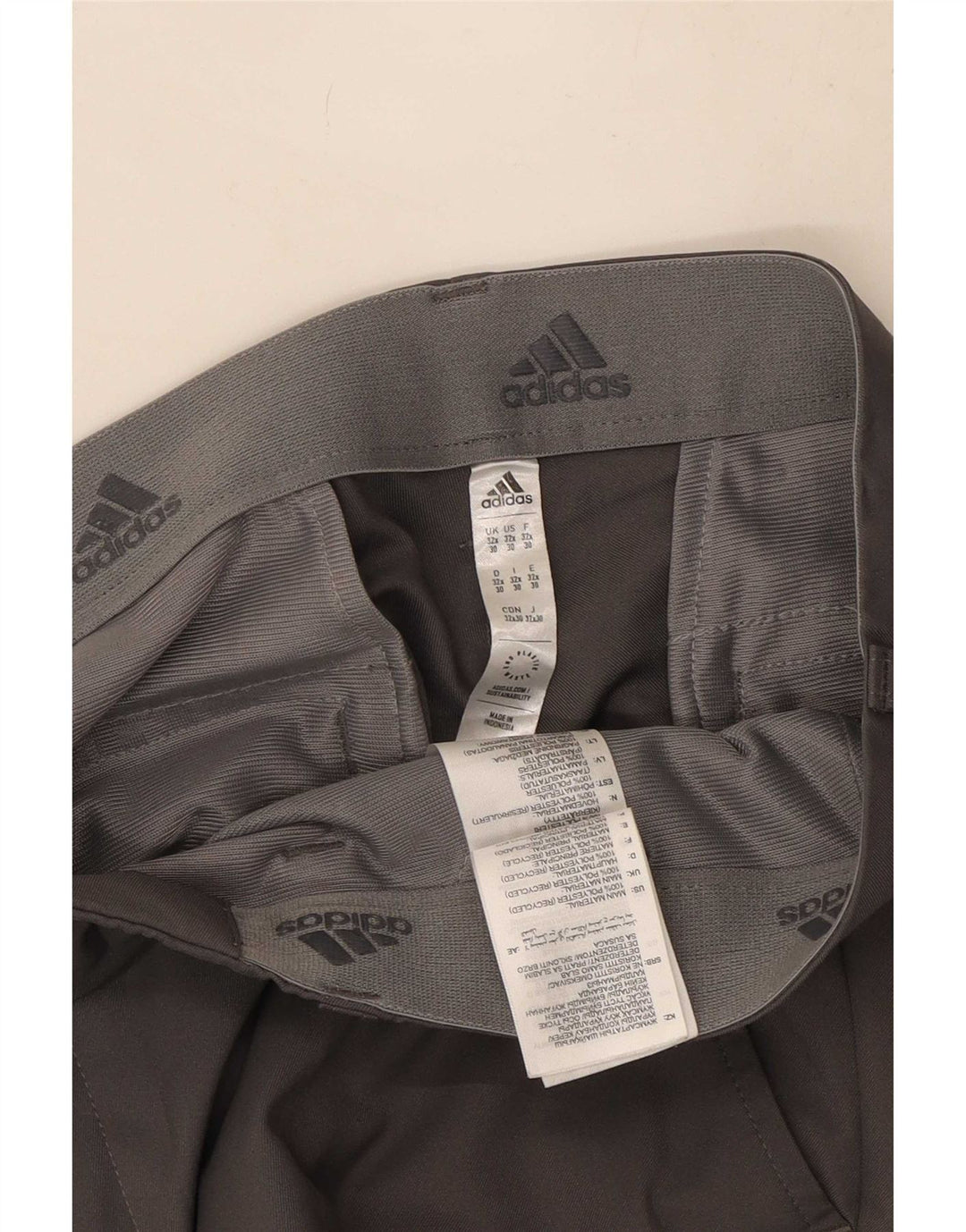 Pantaloni chino drepți pentru bărbați Adidas W32 L30 poliester gri