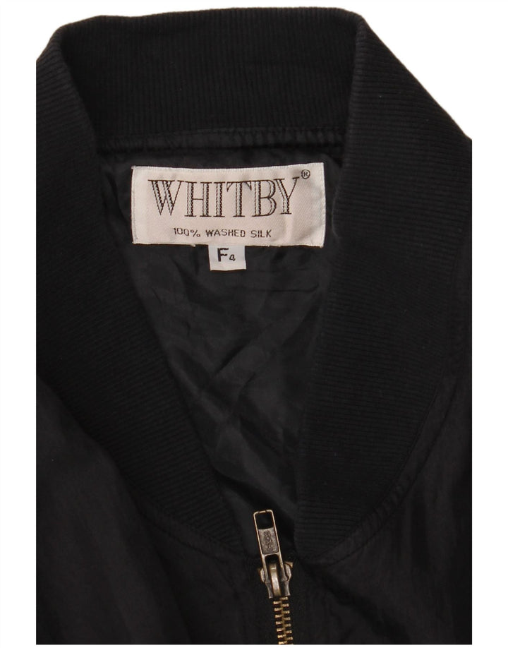 Bomber pentru bărbați Whitby UK 44 2XL Mătase neagră