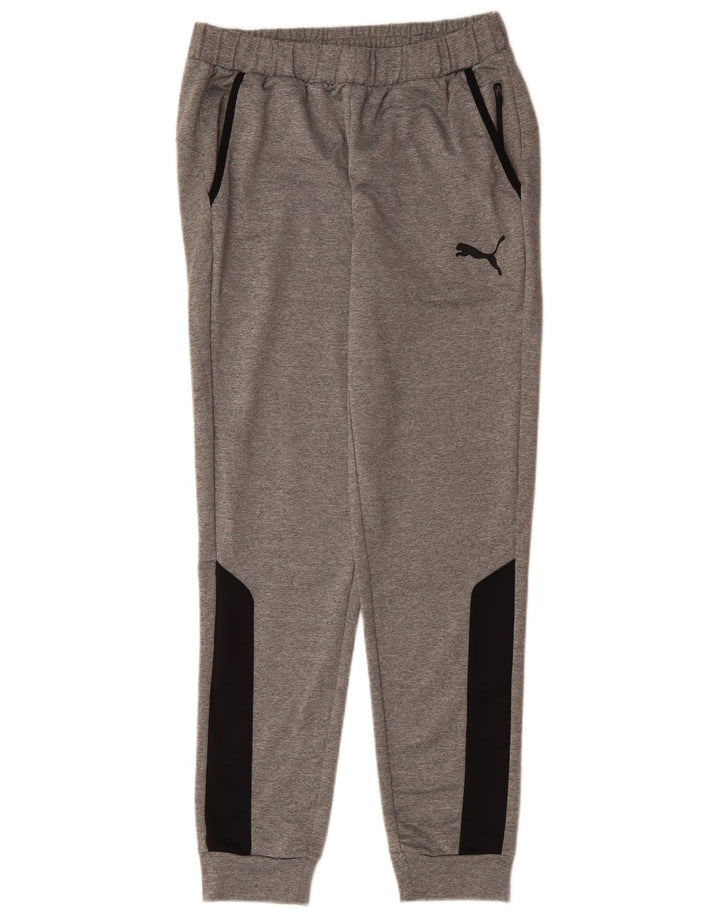 Pantaloni de trening pentru bărbați Puma Pantaloni de jogging Gri mediu Poliester color bloc