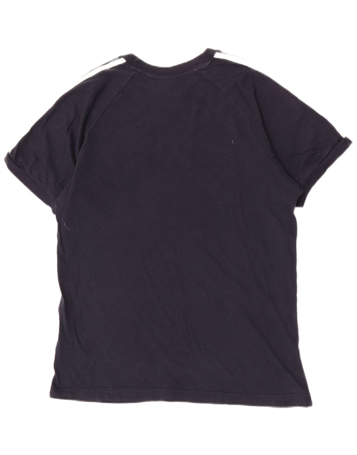 Tricou obișnuit cu mânecă scurtă pentru bărbați Adidas Top mediu din bumbac bleumarin