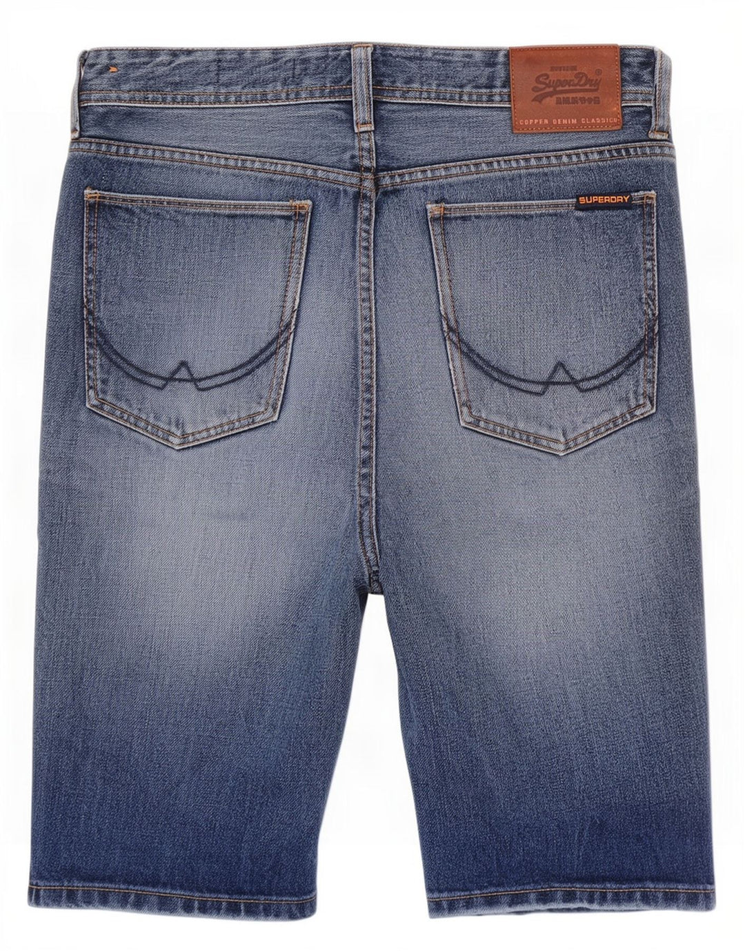 Pantaloni scurți Superdry pentru bărbați Slim Fit din denim W30, bumbac albastru mediu
