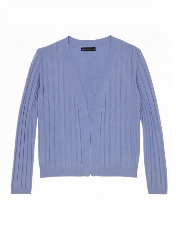 Pulover cardigan deschis supradimensionat pentru femei Marks & Spencer UK 10 Small Blue