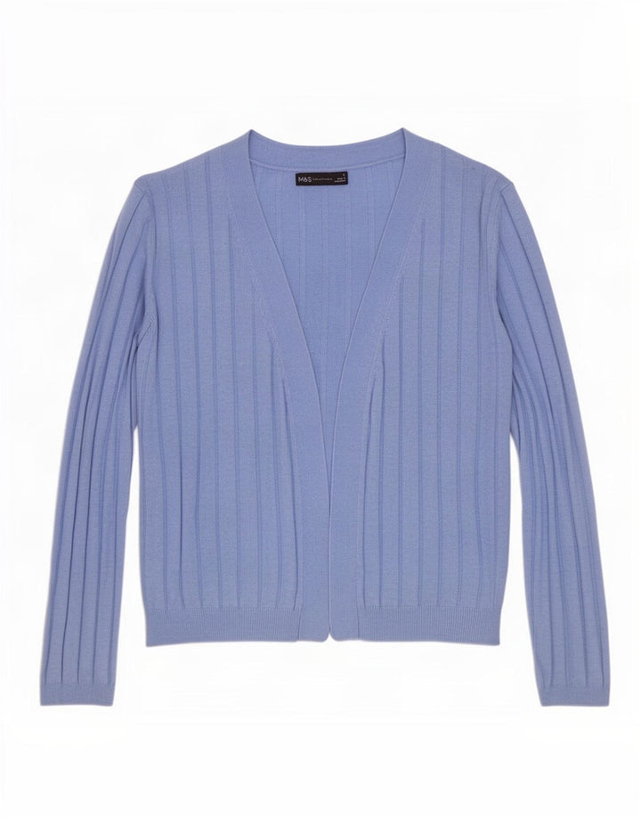 Pulover cardigan deschis supradimensionat pentru femei Marks & Spencer UK 10 Small Blue