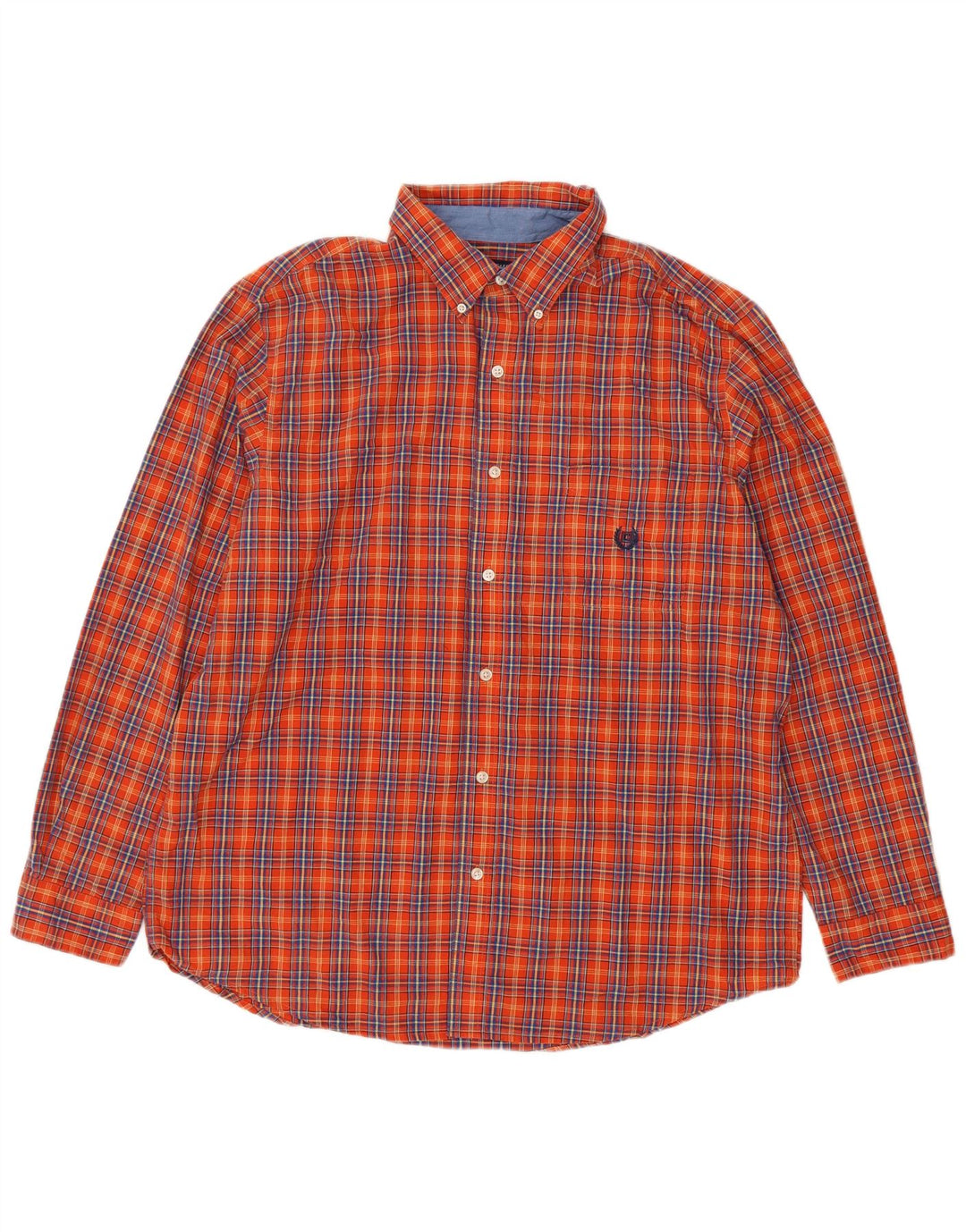 Cămașă pentru bărbați Chaps XL Orange Check Bumbac