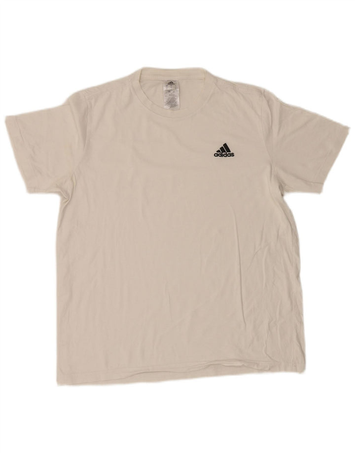 Tricou pentru bărbați Adidas Top mare, alb, bumbac