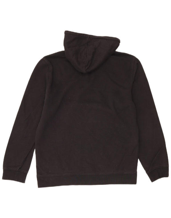 Pulover XL, bumbac, negru, cu glugă, cu fermoar, pentru bărbați