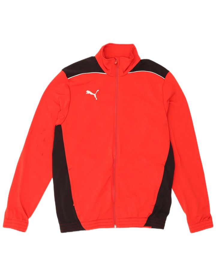 Jachetă de top pentru trening grafic Puma pentru bărbați, roșu mediu, color block