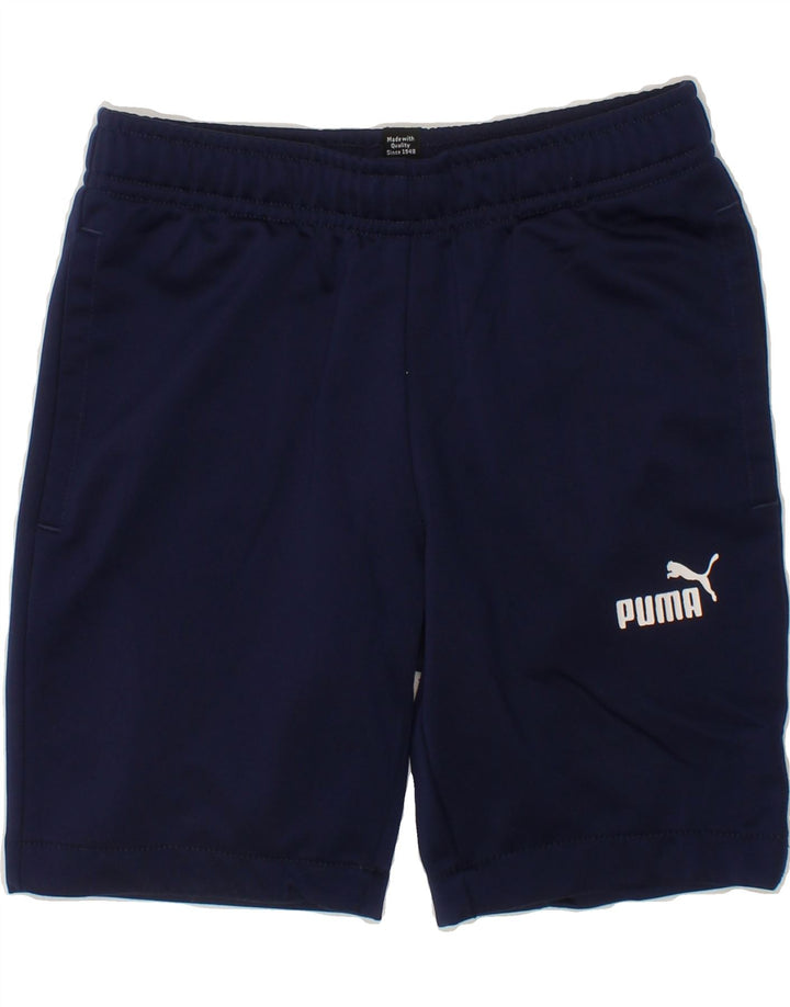 PUMA Boys Graphic Sport Shorts 5-6 Years  Navy Blue Polyester Vintage Puma and Second-Hand Puma from Messina Hembry 