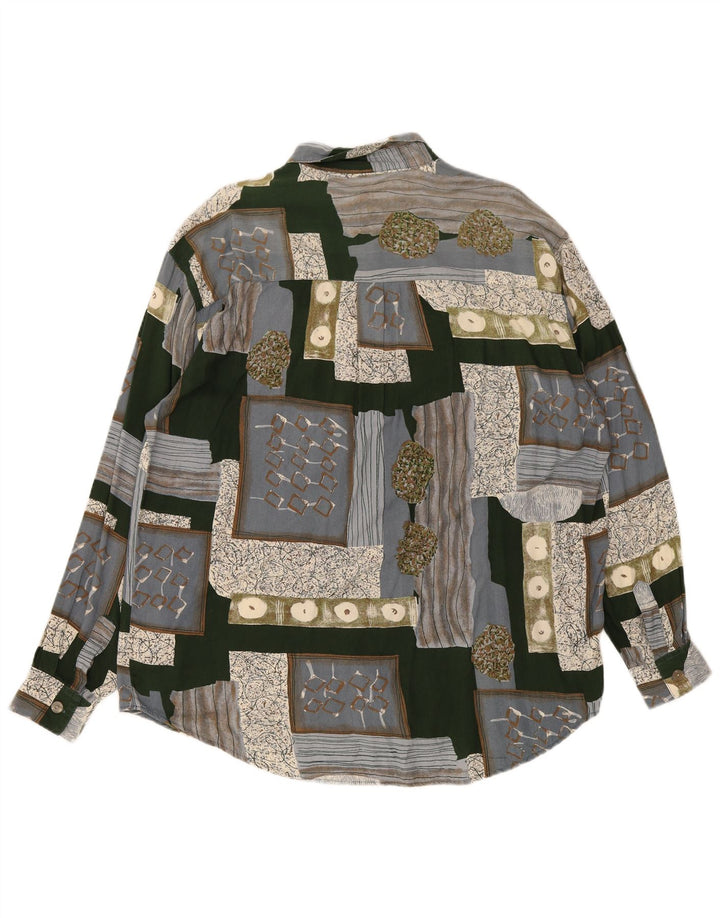 Cămașă pentru bărbați Happy Life Mărimea 43/44 XL Viscoză gri patchwork