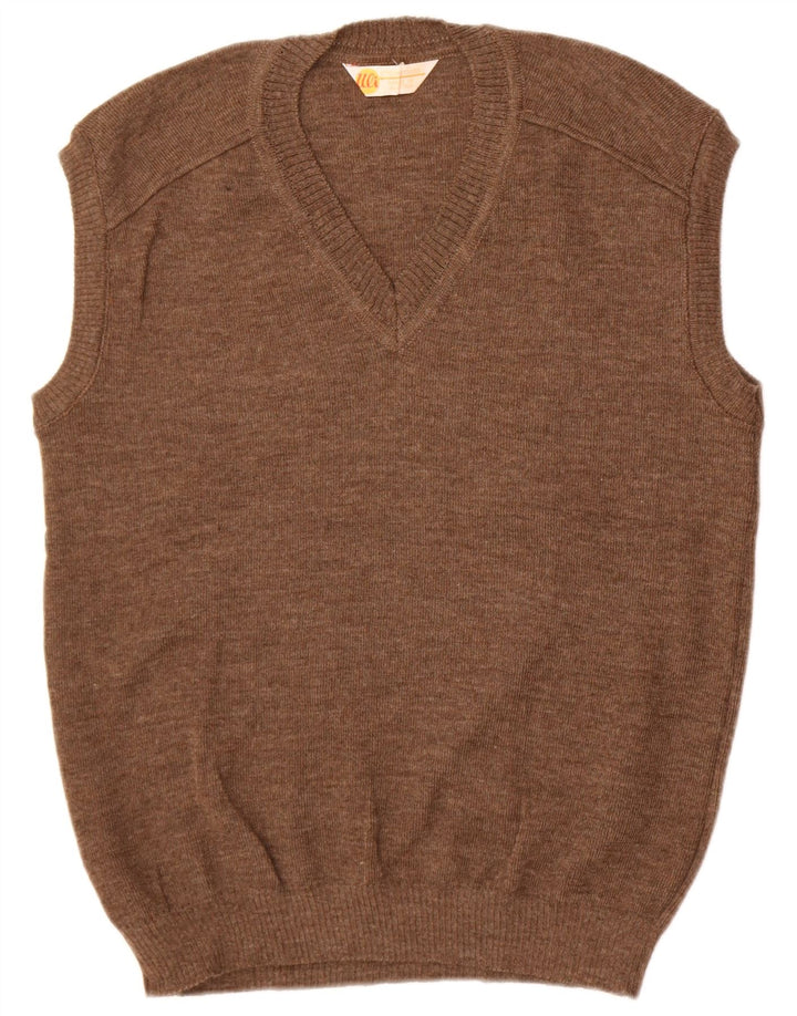 Strickmoden Vestă bărbați Tank Top EU 54 XL Lână maro