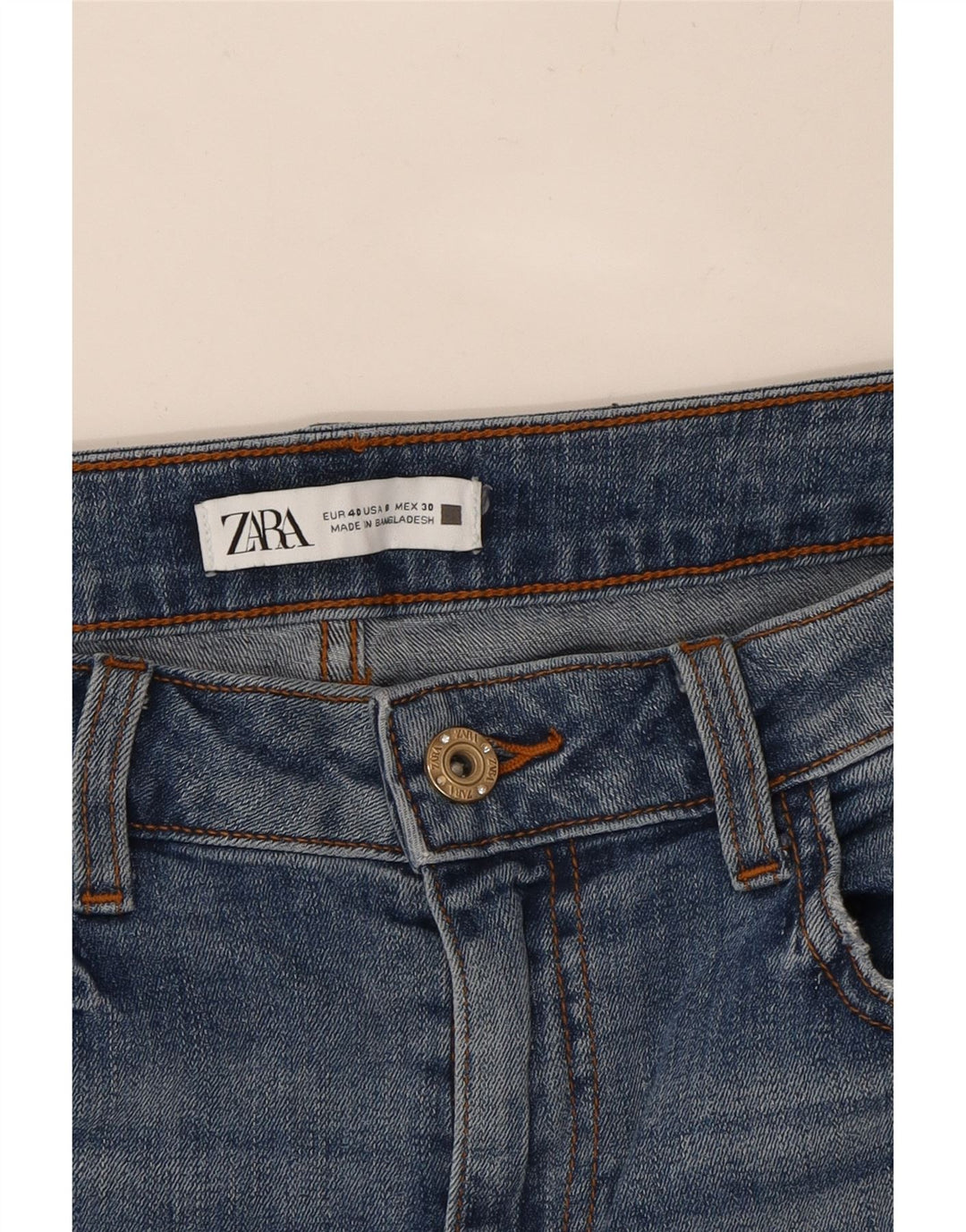 ZARA Womens Capri Jeans EU 40 Medium W30 L22 Blue Cotton Vintage Zara and Second-Hand Zara from Messina Hembry 