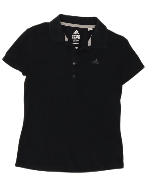 Tricou polo Adidas Climalite pentru femei UK 4/6 XS, bumbac negru, sport