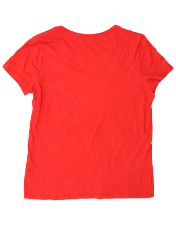 Tricou cu grafic Nautica pentru femei Top UK 18 XL Bumbac roșu