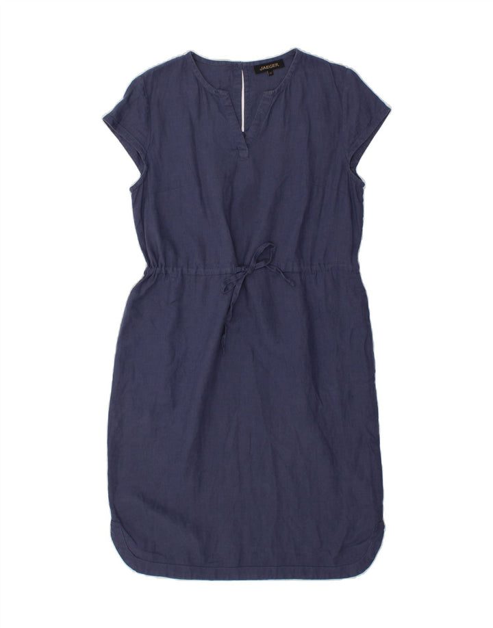 JAEGER Womens Sheath Dress UK 12 Medium  Navy Blue Vintage Jaeger and Second-Hand Jaeger from Messina Hembry 
