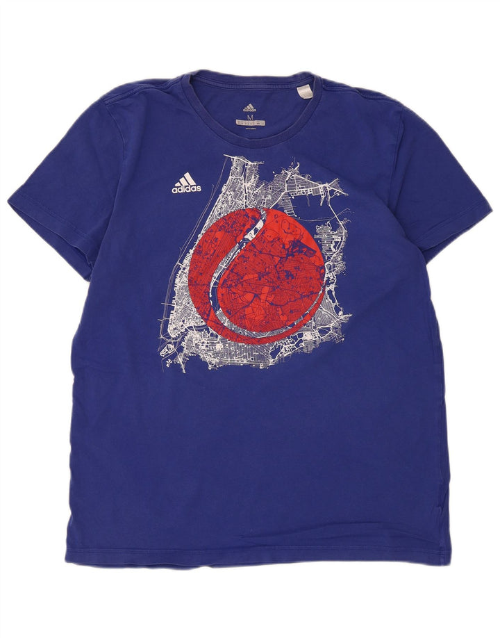 Tricou grafic pentru bărbați Adidas Top Medium Blue