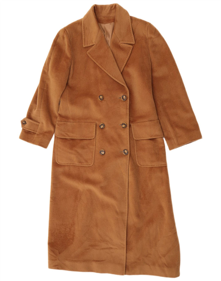 Palton dublu pentru femei Piacenza UK 14 Lână maro mare