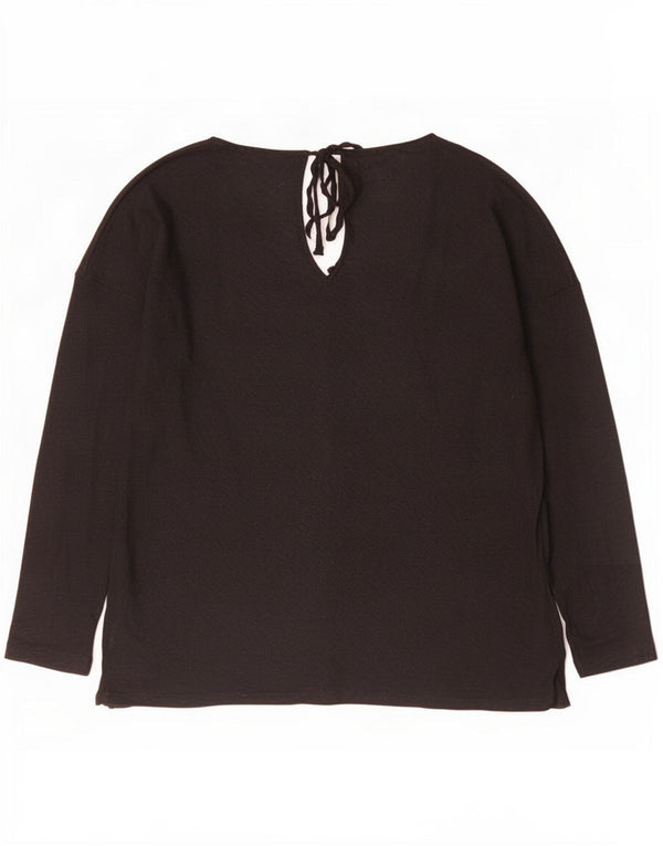 Top pentru femei Massimo Dutti cu mânecă lungă UK 14, in negru mediu