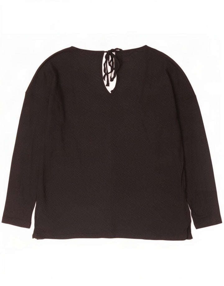 Top pentru femei Massimo Dutti cu mânecă lungă UK 14, in negru mediu