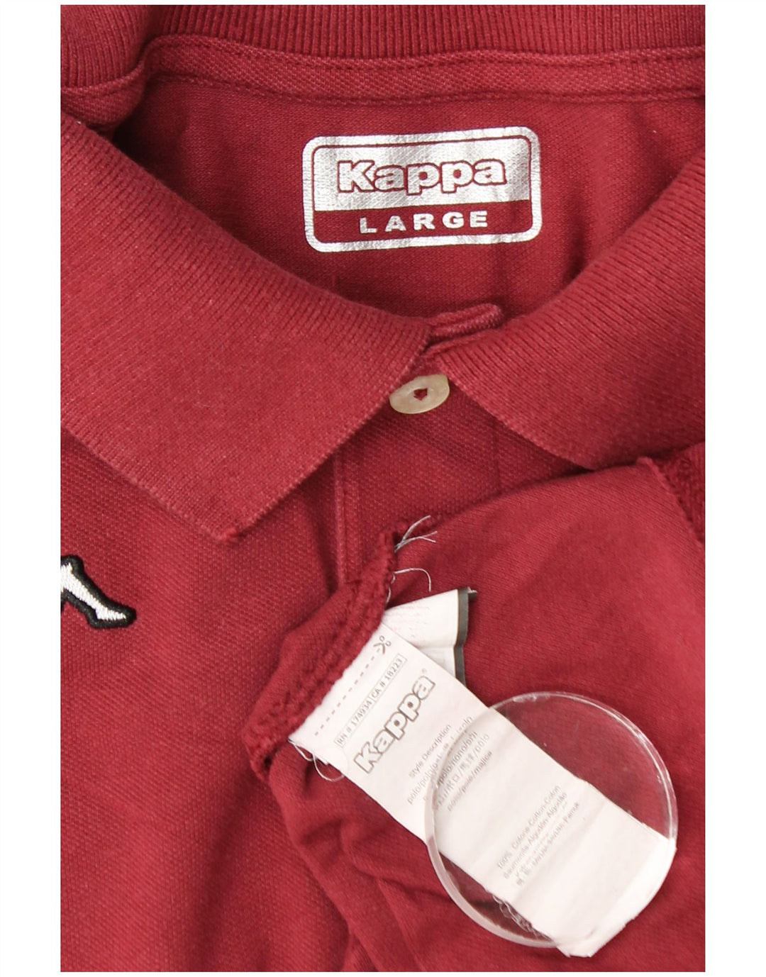 Tricou polo pentru bărbați Kappa, bumbac roșu mare