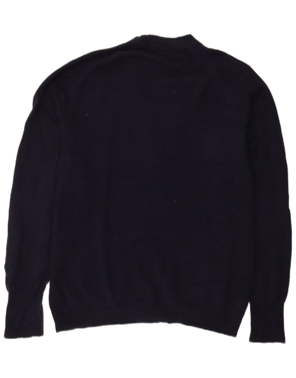 Pulover cardigan pentru bărbați Marks & Spencer IT 52/54 mare, bleumarin, lână de miel