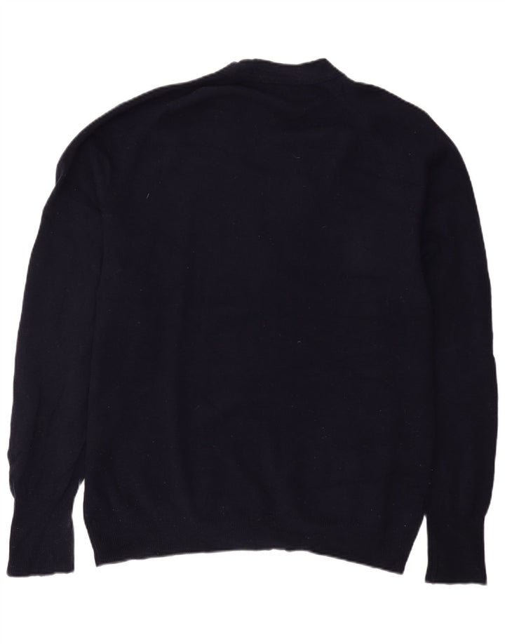 Pulover cardigan pentru bărbați Marks & Spencer IT 52/54 mare, bleumarin, lână de miel